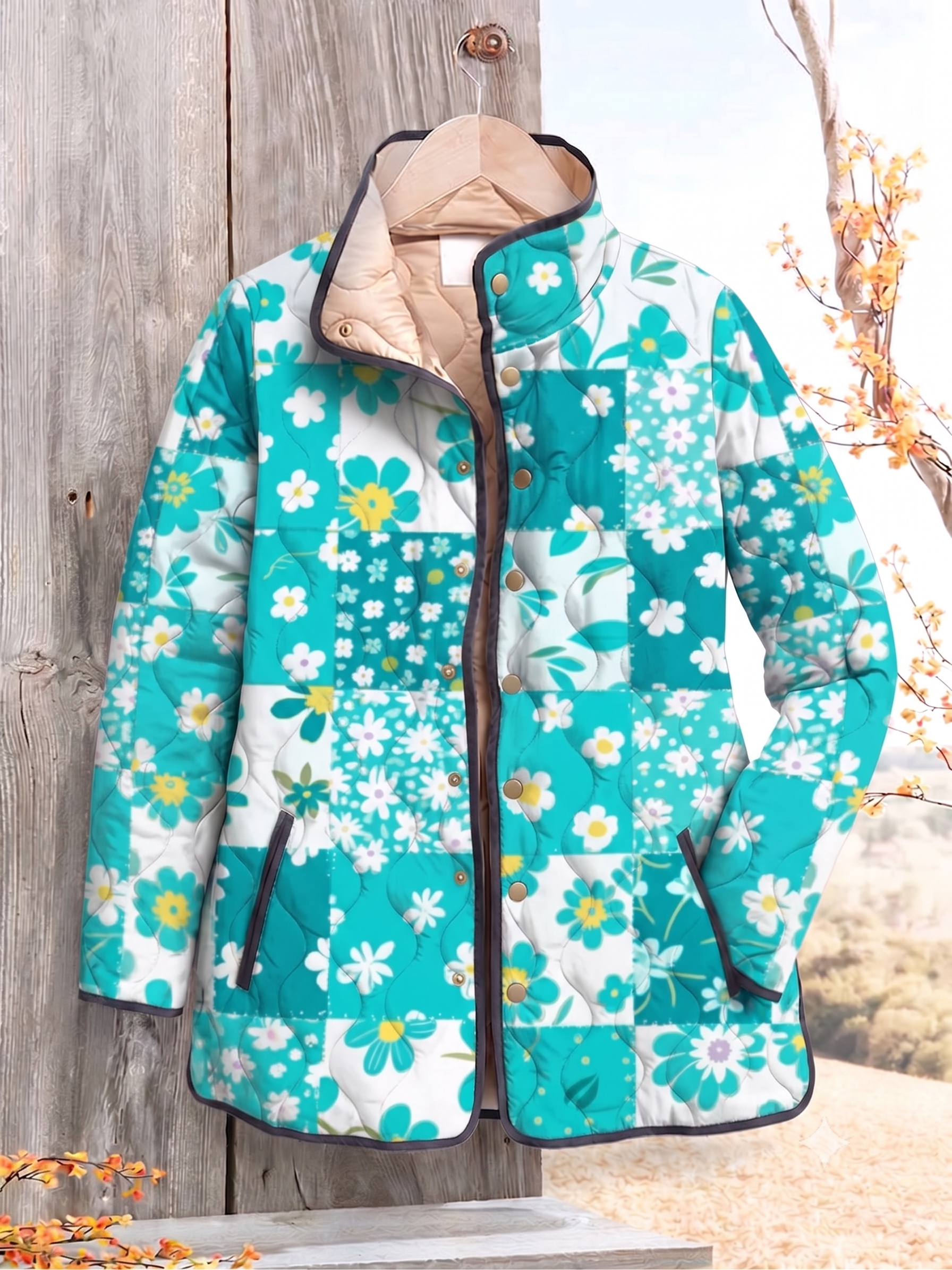 Blue Floral / 3XL