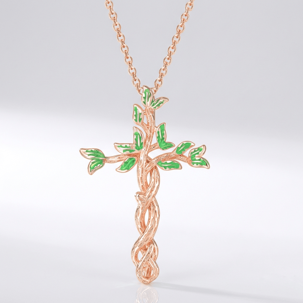 Rose Gold with Green