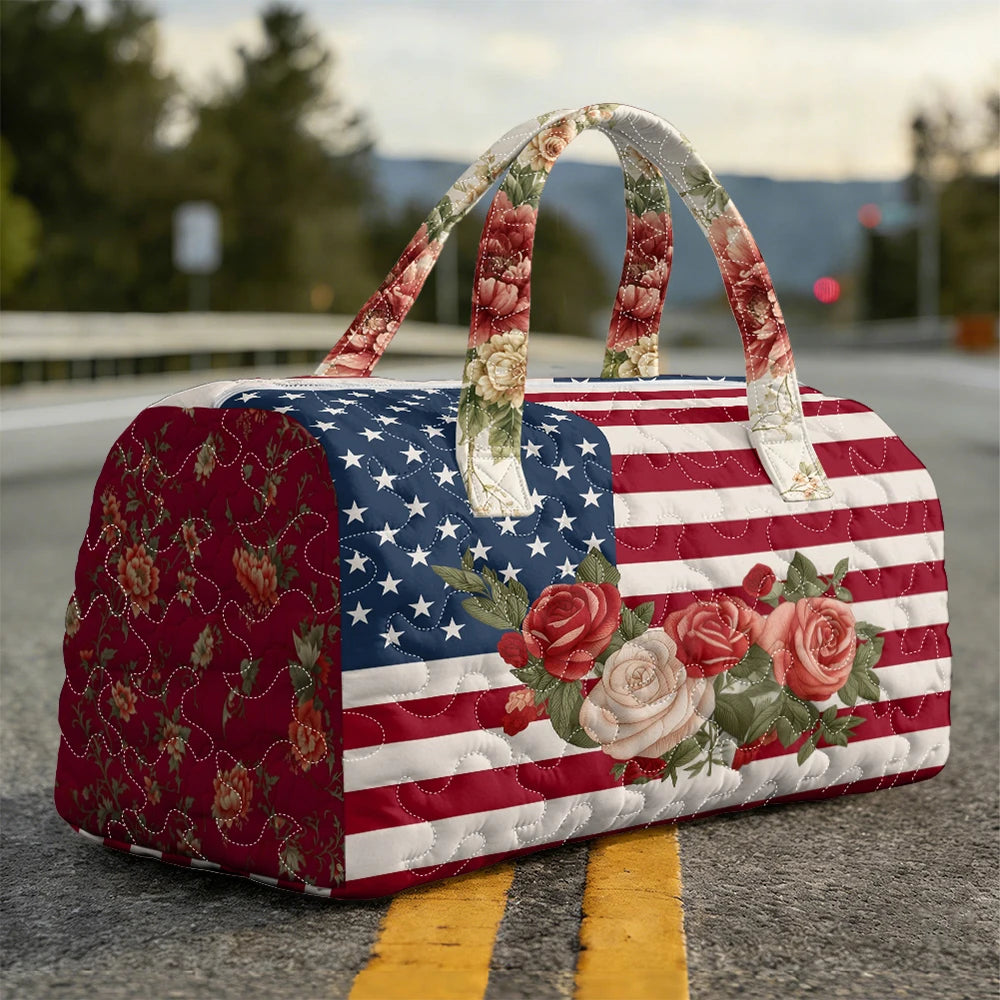 Flag and Roses