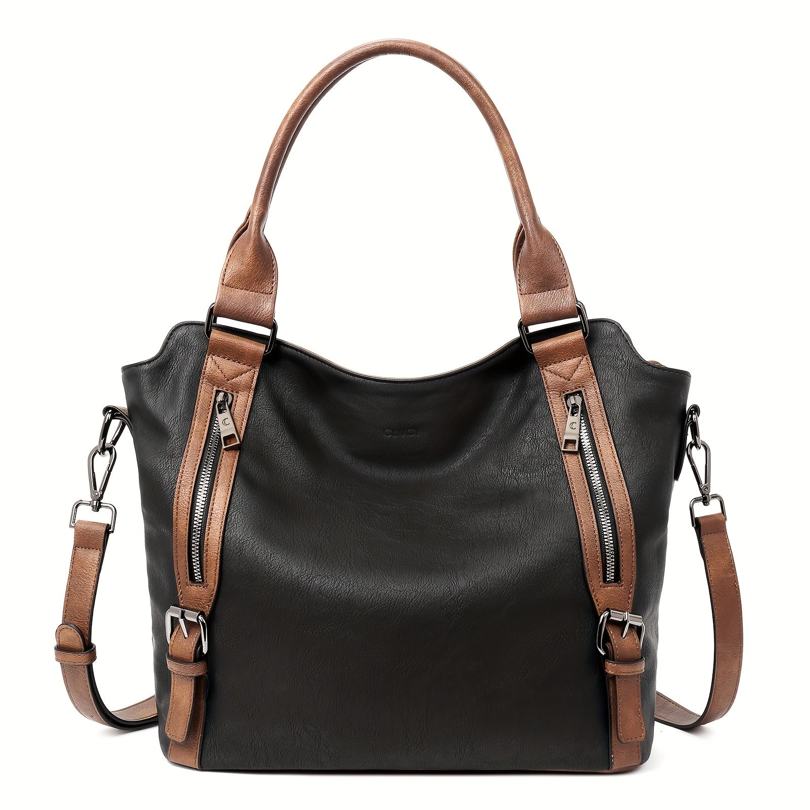 Black with brown