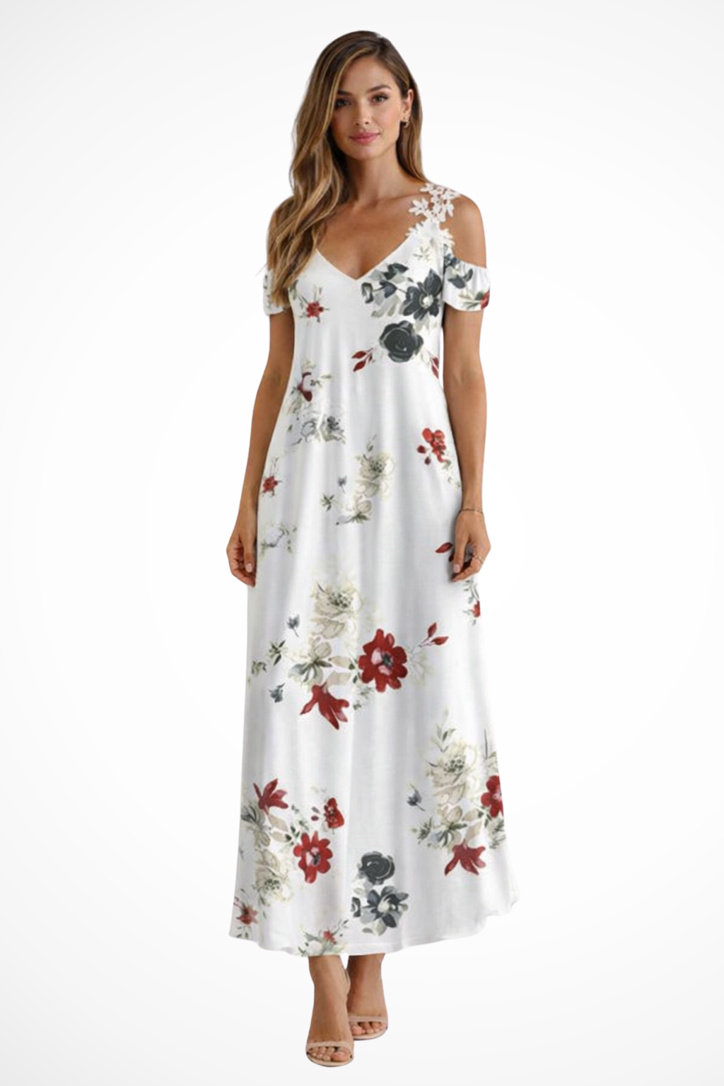 White Bohemian Floral / XXL